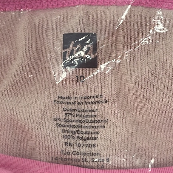 TEA COLLECTION: Ruffled Bikini Swim Bottom, Perennial Pink, Size 10. NEW. - Picture 3 of 7